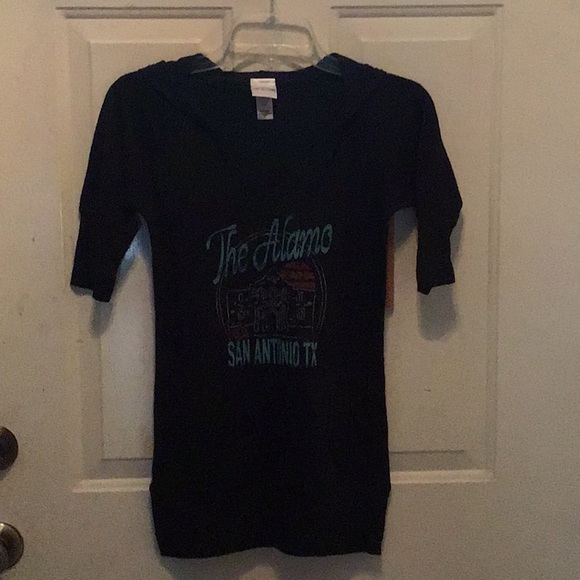 !!!THE ALAMO GRAY T-SHIRT WITH HOODIE!!! - Picture 1 of 8